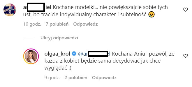 Olga Król na Instagramie