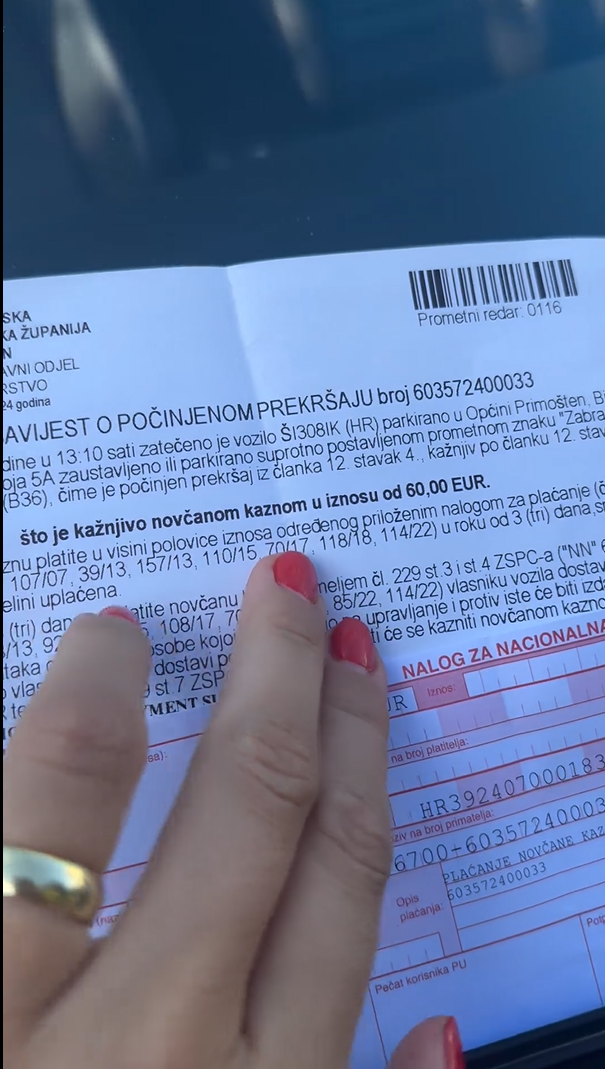 Ivana radí, ako zaplatiť len polovicu z pokuty za parkovanie v Chorvátsku.