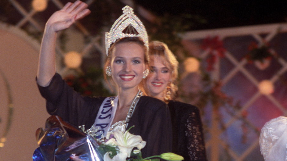 Koncert finałowy Miss Polski 1991 w Operze Leśnej. Agnieszka Kotlarska zdobywa tytuł