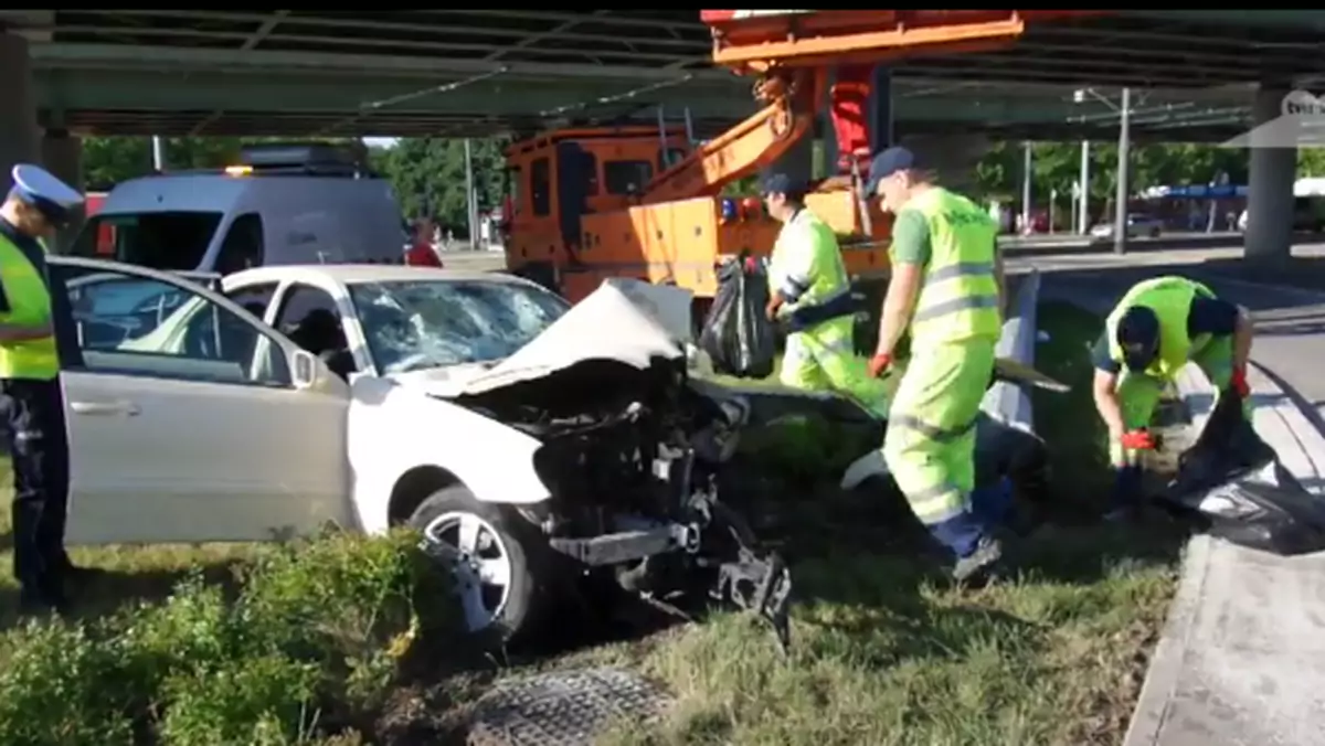 Wypadek na rondzie Starzyńskiego