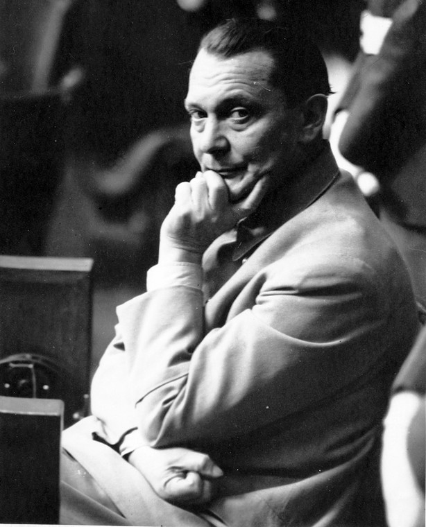 Hermann Goering podczas procesu w Norymberdze