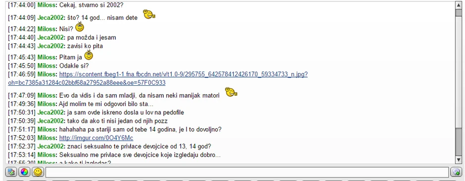 Dopisivanje s pedofilima