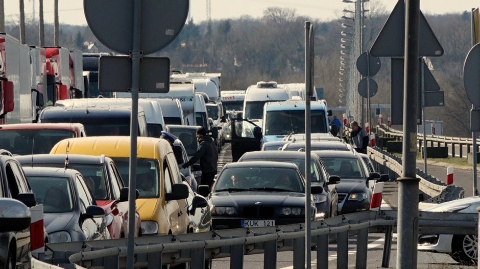 Korki na polsko-niemieckiej granicy w Świecku