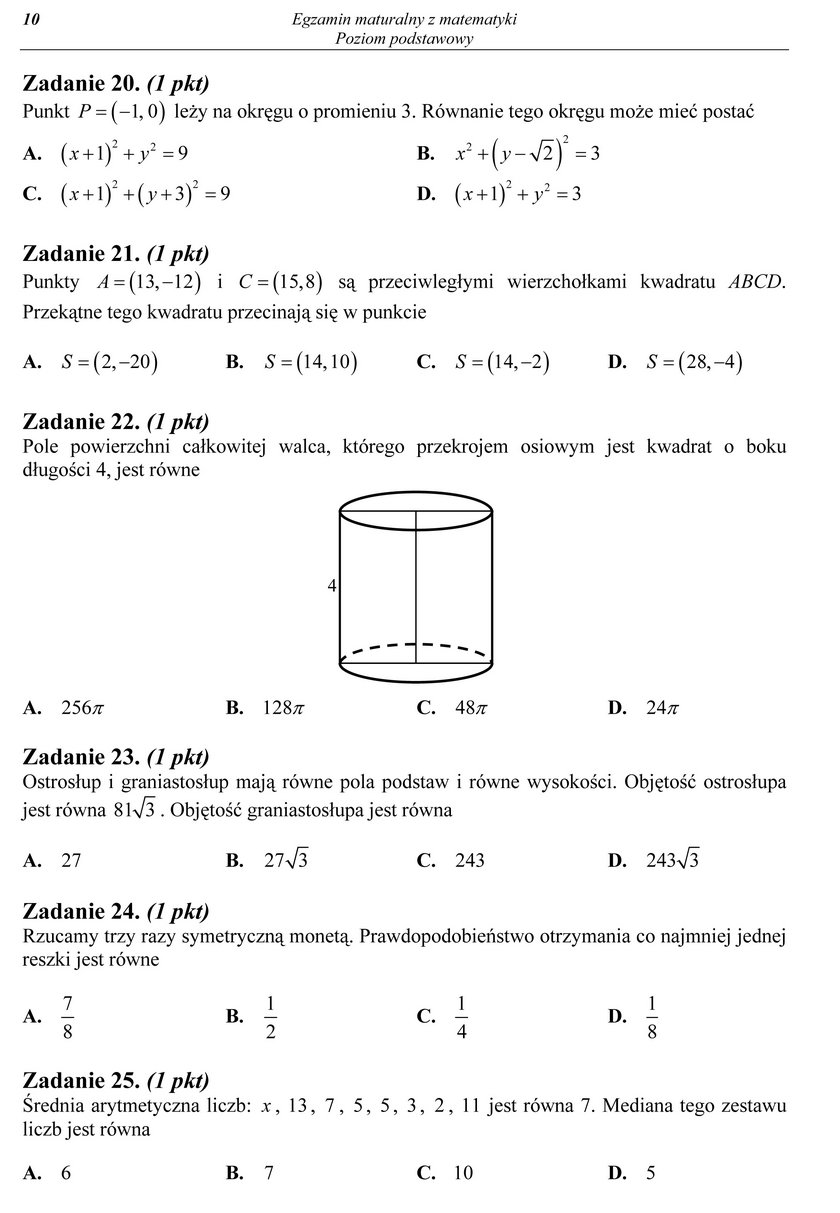 Matura poprawkowa z matematyki