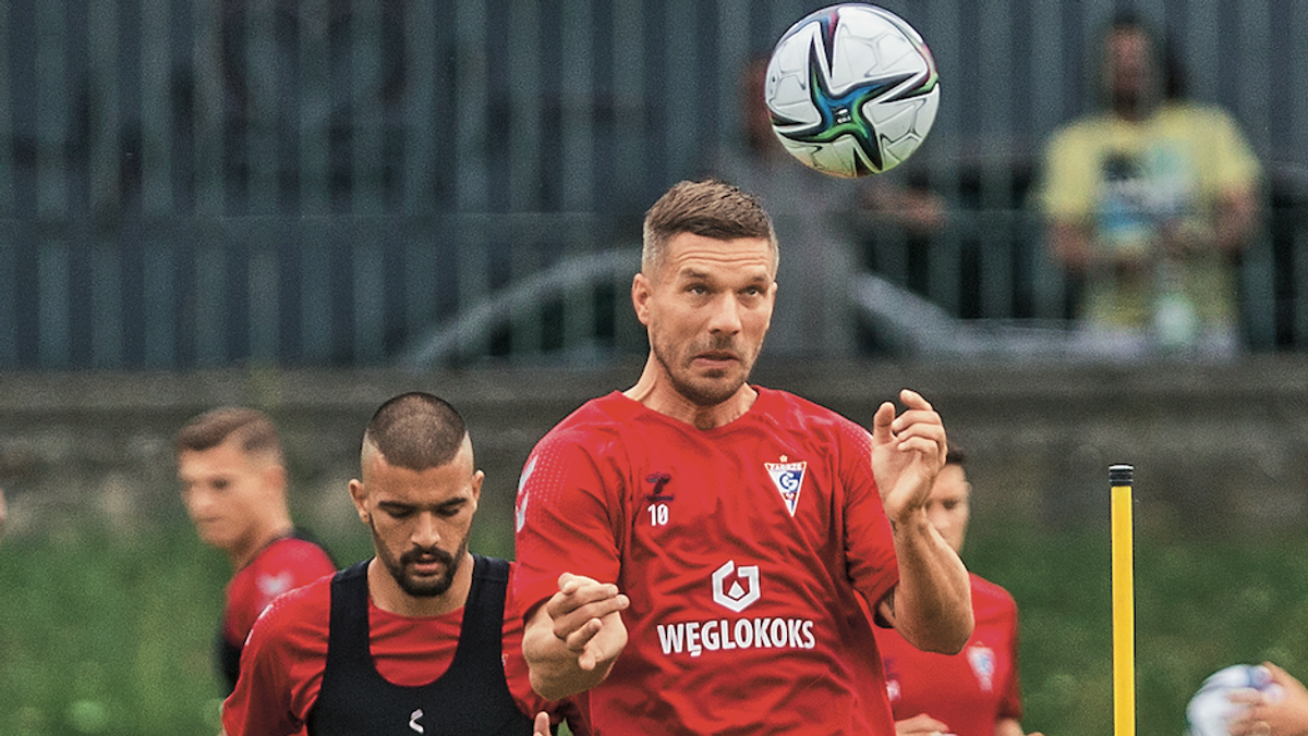 Trening Lukasa Podolskiego z Górnikiem Zabrze, 9 lipca 2021 r.