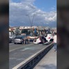 Automobil se prevrnuo na Brankovom mostu 