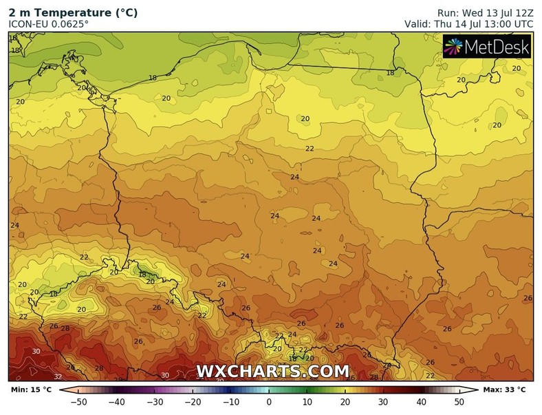 Temperatura od północy zacznie spadać