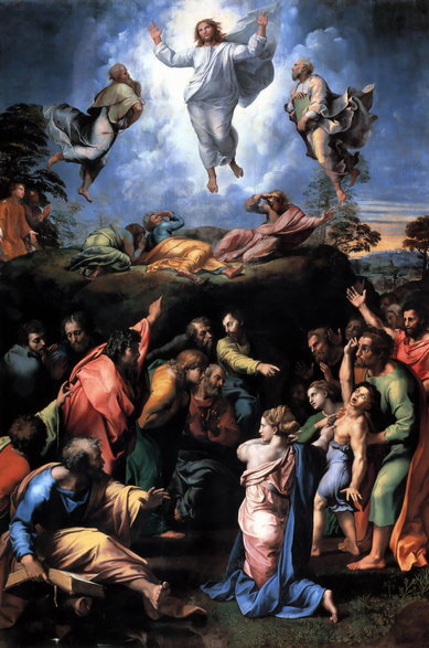 Obraz Rafaela "Przemienienie Pańskie", o wym. 405 × 278 cm