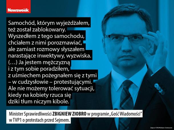 Grzegorz Zbigniew Ziobro o protestach pod Sejmem