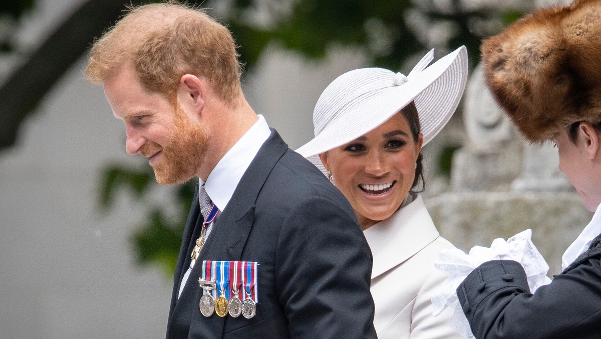 Książę Harry i Meghan Markle na obchodach platynowego jubileuszu Elżbiety II