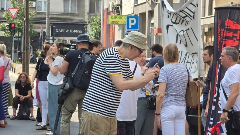 Protest studenata ispred PU za Grad Beograd