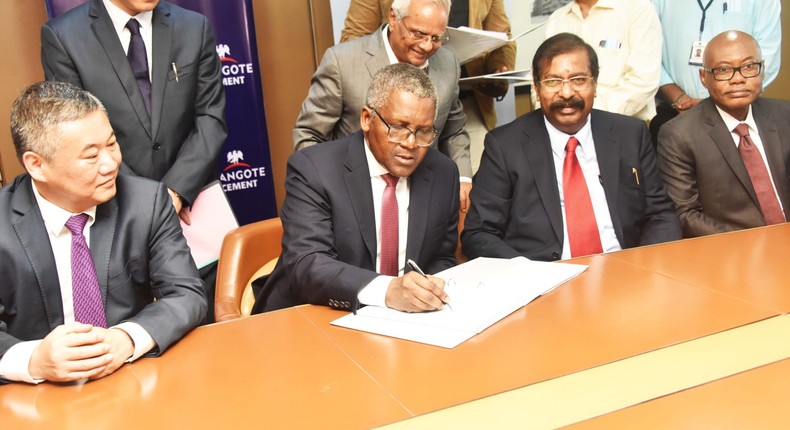 Dangote signs construction deal with Sinoma