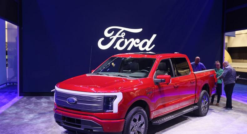 The Ford F-150 Lightning pickup truck is one of the options available to Ford employees through the leasing scheme.Josh Lefkowitz/Getty Images