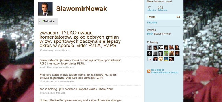 Minister w sieci: Pyskówka o siatkarzach