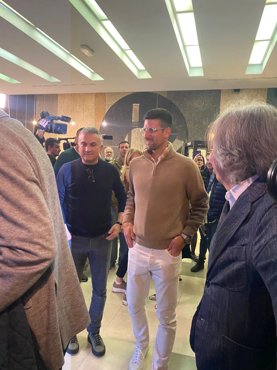 Novak Đoković sa Dijanom i Srđanom 