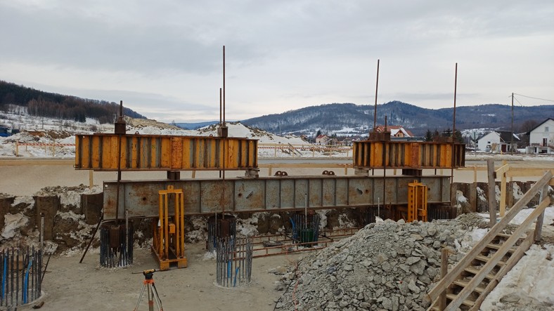 Próbne obciążenie - odcinek S19 Dukla - Barwink