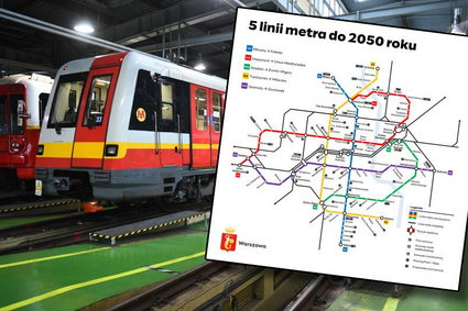 Warszawa ma nowy plan. Pięć linii metra do 2050 r. [MAPA]
