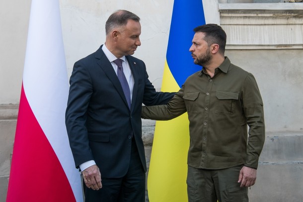 Andrzej Duda i Wołodymyr Zełenski. Łuck, 9 lipca 2023 r.