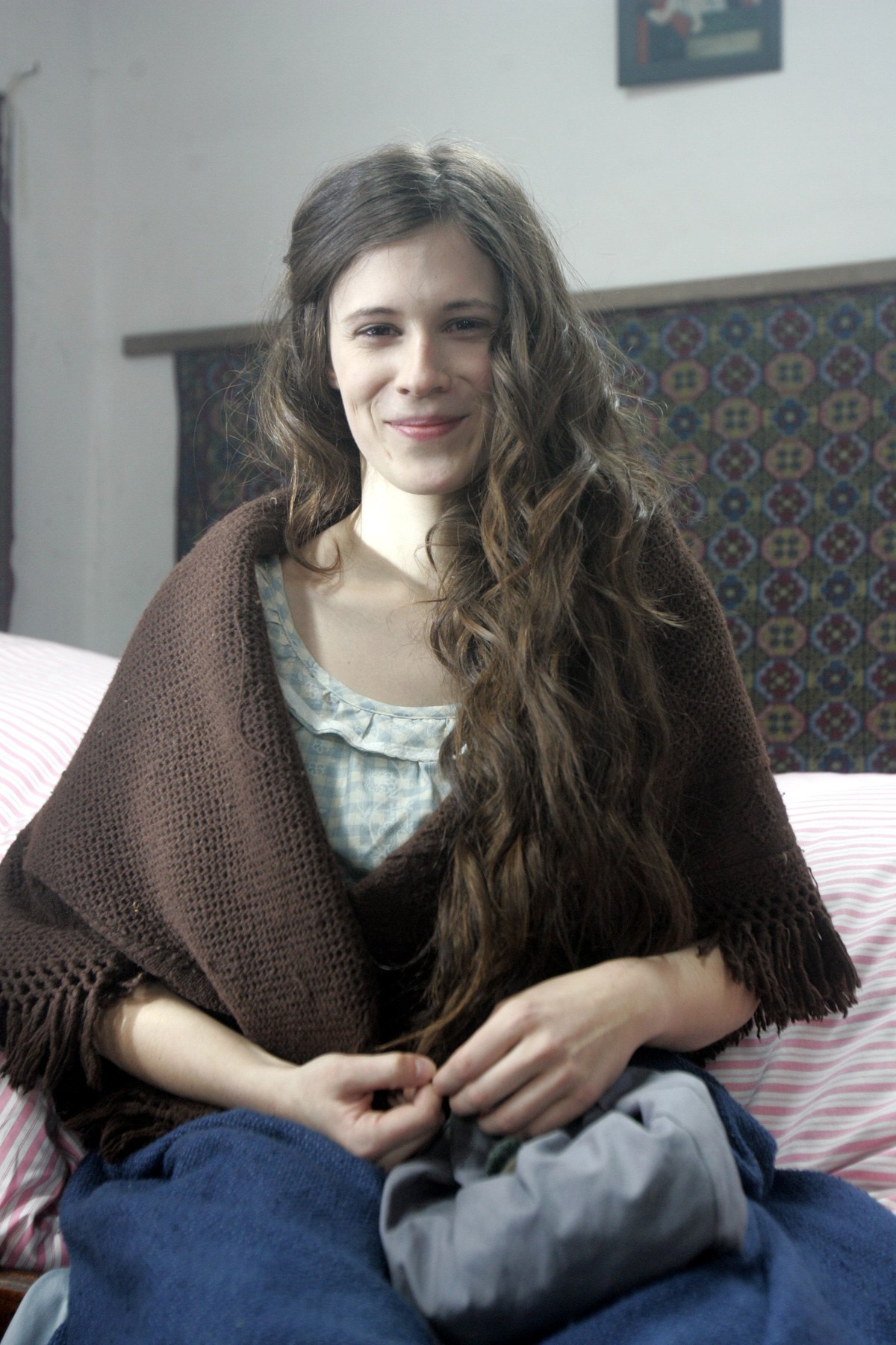 Marie Majkusová počas natáčania rozprávky Dvanáct měsíčků. 