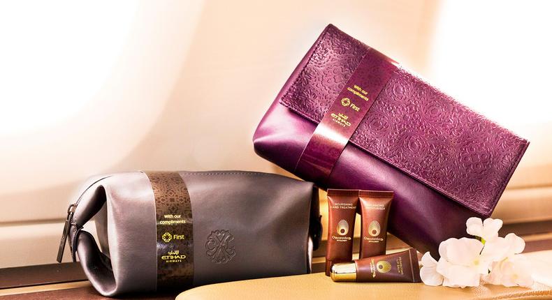 Etihad Airways hired fashion designer and Hungarian skincare brand Omorovicza to design its latest first class amenity kit.