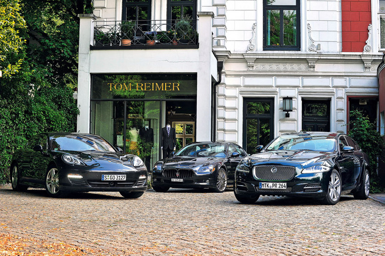 Garnitur w rozmiarze V8: Porsche Panamera S kontra Maserati Quattroporte i Jaguar XJ
