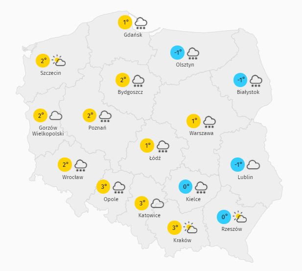 Prognoza pogody czwartek 28 stycznia