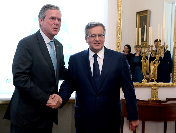 Jeb Bush z wizytą w Warszawie. Spotkanie z Komorowskim, rozmowa z Dudą