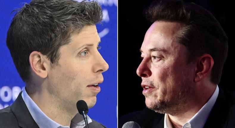 OpenAI CEO Sam Altman (left) and Elon Musk (right).Halil Sagirkaya/Anadolu via Getty Images; STR/NurPhoto via Getty Images