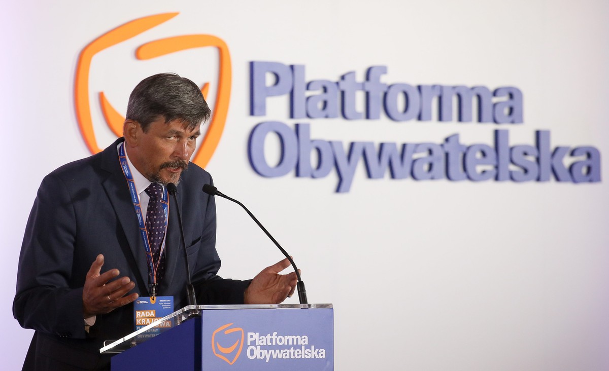 Michał Mazowiecki, podczas posiedzenia Rady Krajowej Platformy Obywatelskiej