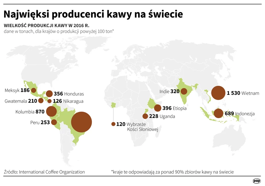 Najwięksi producenci kawy na świecie