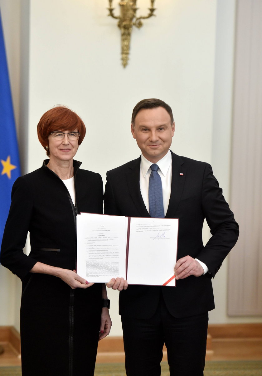 Elżbieta Rafalska z prezydentem Andrzejem Dudą