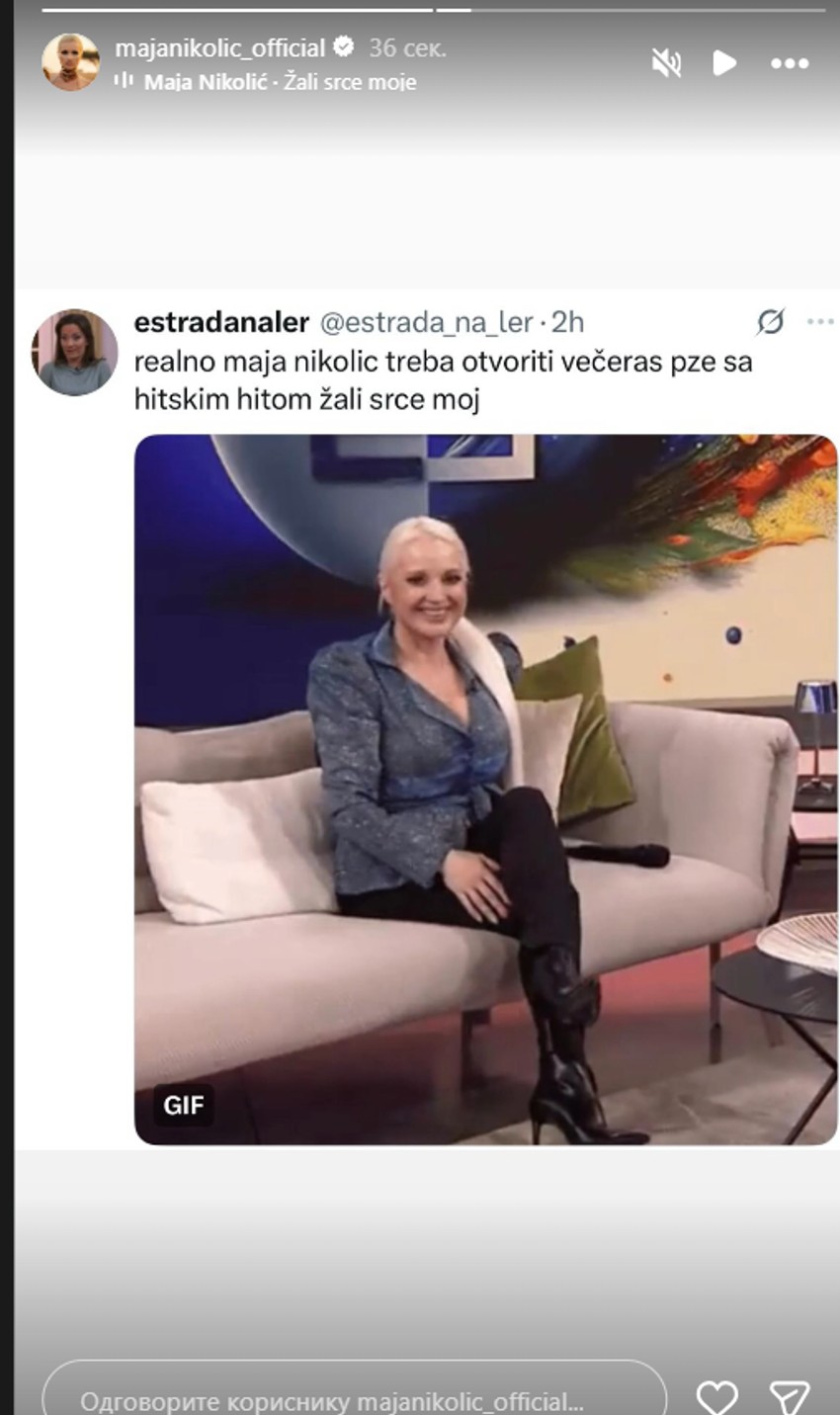 Oglasila se Maja Nikolić