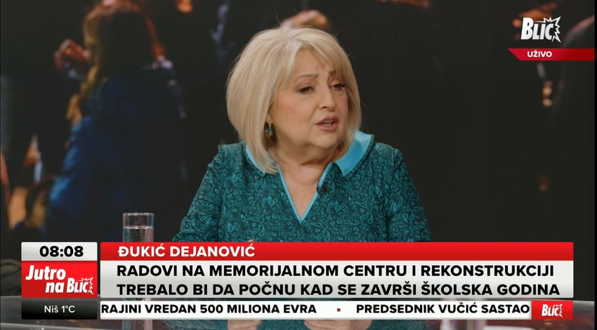 Slavica Đukić Dejanović u "Jutro na Blic"