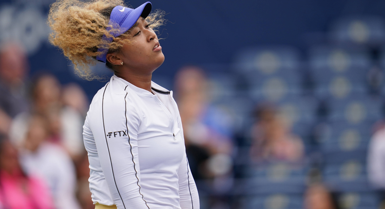 Naomi Osaka was knocked out of the Cincinnati Open after the first round