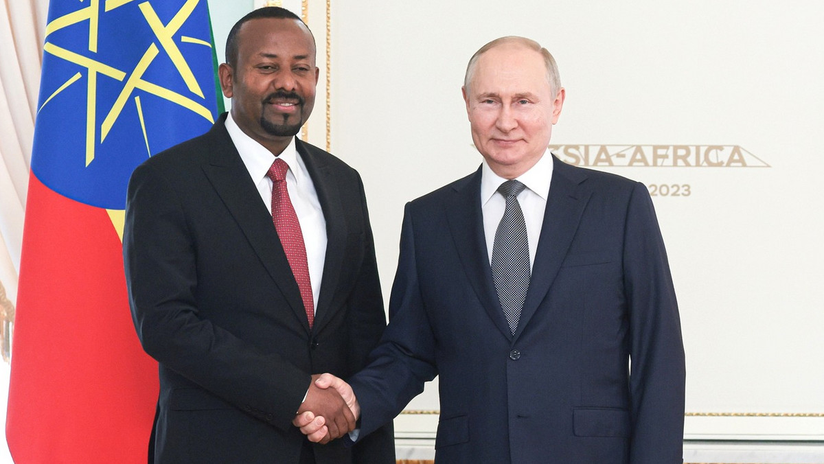 Premier Etiopii Abiy Ahmed  i prezydent Rosji Władimir Putin