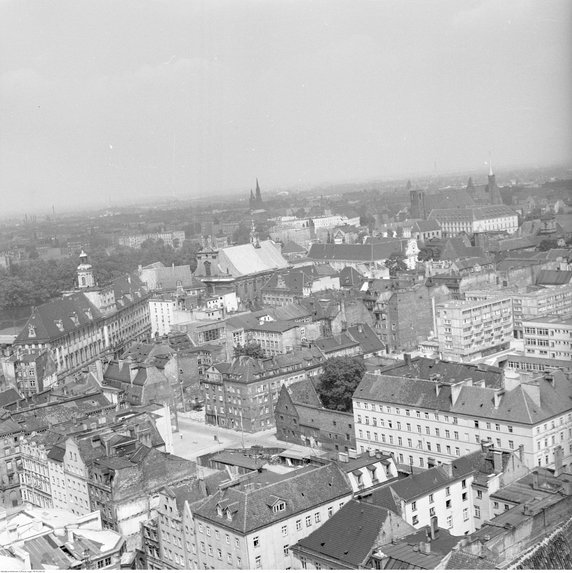 Wrocław, panorama miasta, 1968 r.
