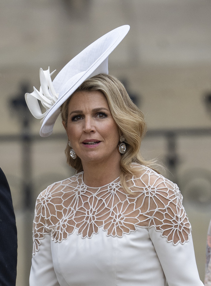 Królowa Niderlandów, Maksyma, w białym kapeluszu