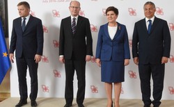 Szydło, Orban, Fico i Sobotka w Warszawie. Ruszył szczyt Grupy Wyszehradzkiej