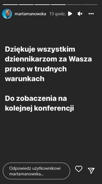 Marta Manowska wydała oświadczenie