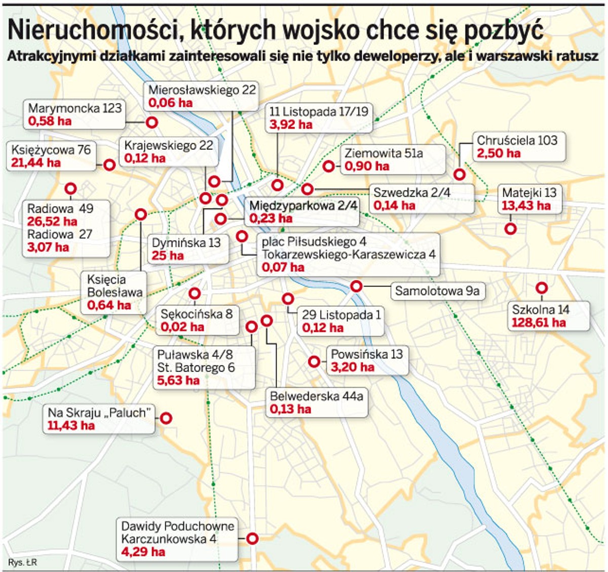 Nieruchomości, których wojsko chce się pozbyć
