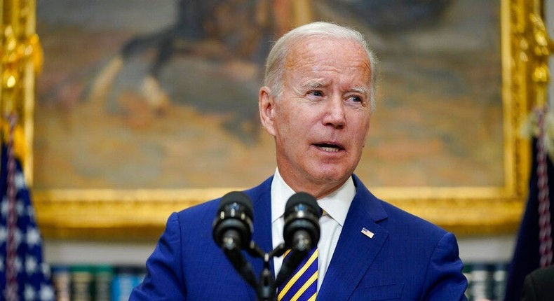 President Joe Biden speaks about student loan debt forgiveness at the White House on August 24, 2022.