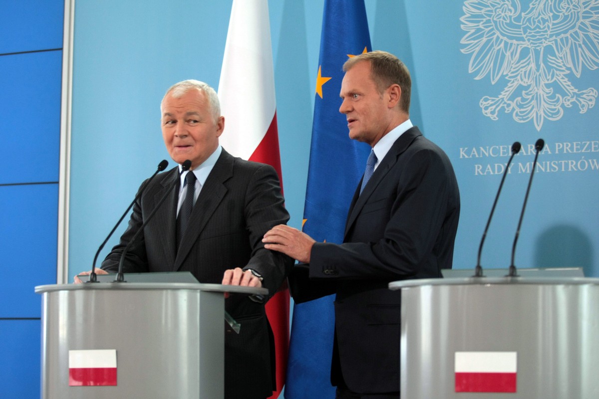 Jan Krzysztof Bielecki i Donald Tusk