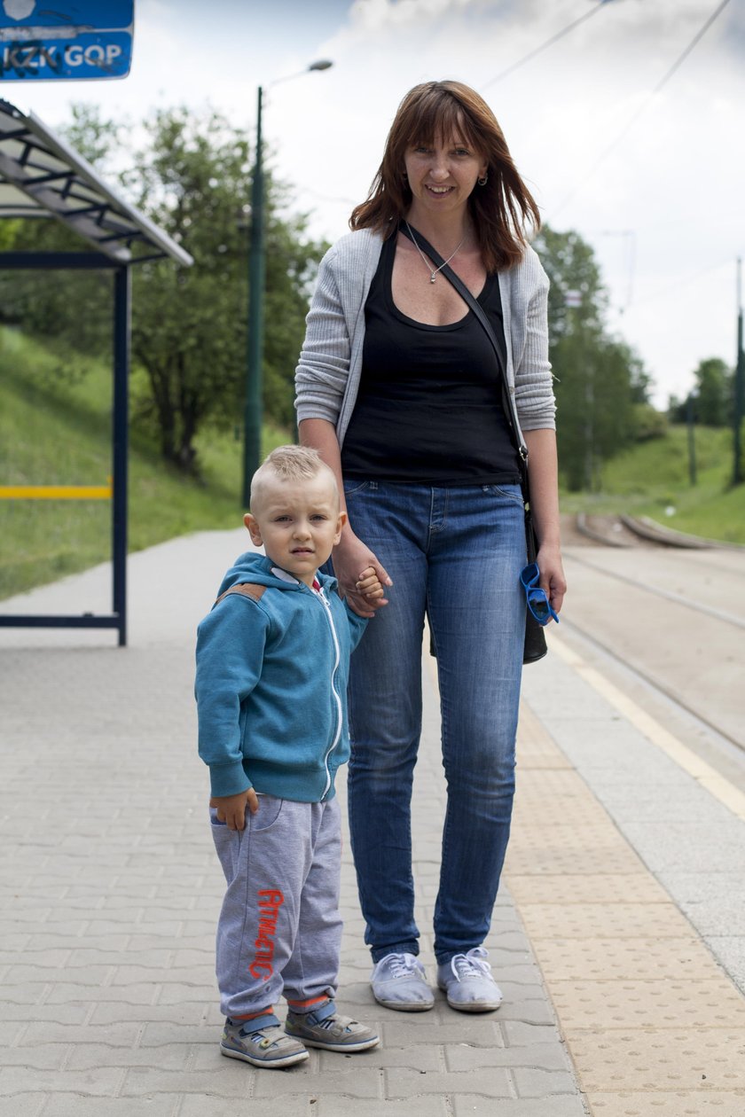 Dorota Dziura (32 l. ), mama Kubusia (3 l.) z Sosnowca