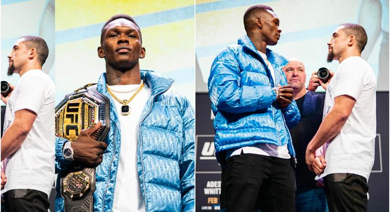 Israel Adesanya is set to face Whittaker for the first time