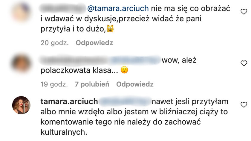 Tamara Arciuch na Instagramie