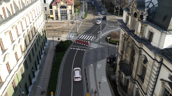 Rowerzyści pojadą bezpiecznie w centrum miasta na ul. Widok i Bożego Ciała