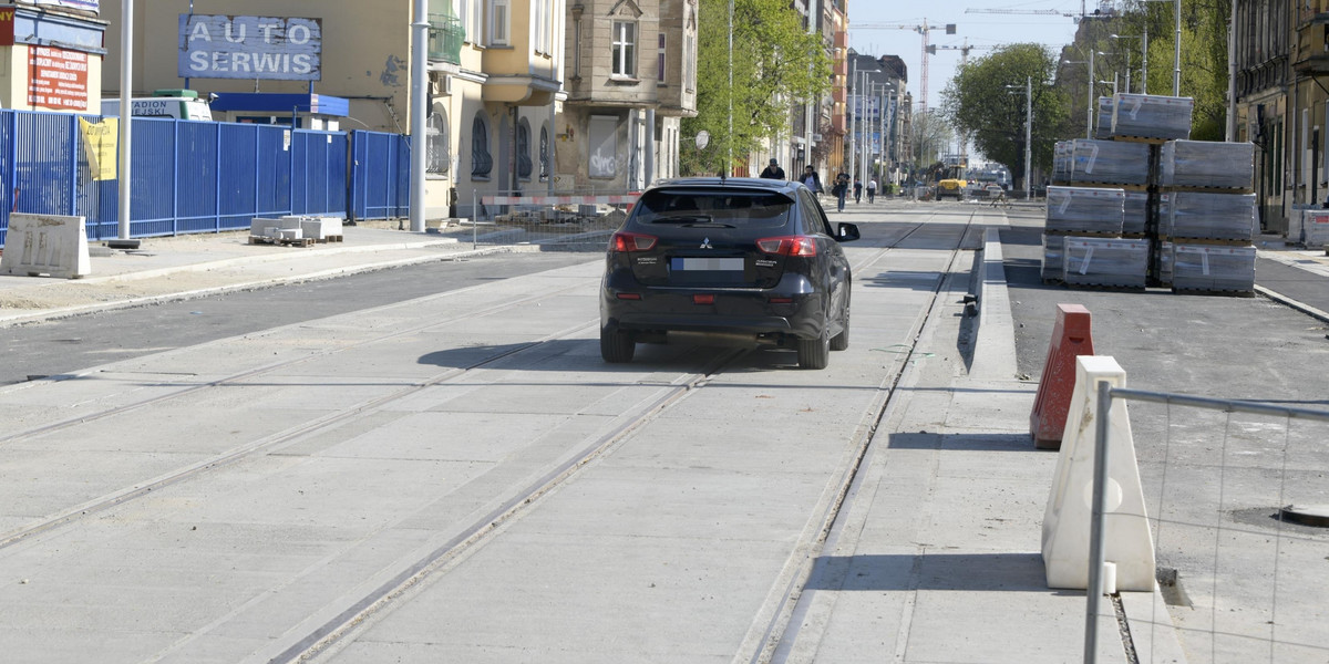 Po ulicy Hubskiej już jeżdżą