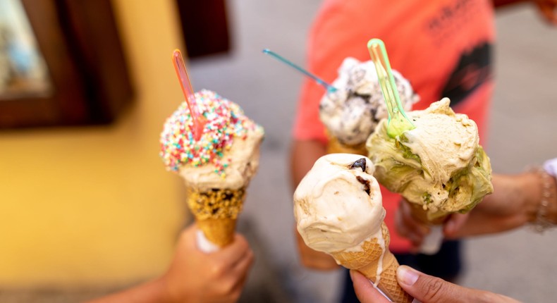 Scientists discovered a type of compound the helps ice cream hold its shape at room temperature for multiple hours. Liliya Krueger/Getty Images