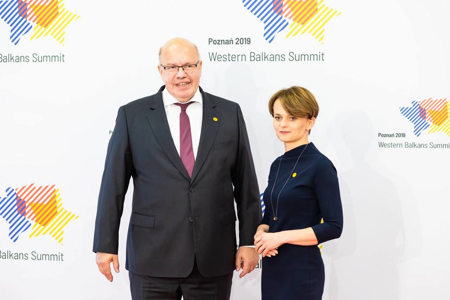 Niemiecki minister gospodarki Peter Altmaier spotkał się z minister przedsiębiorczości Jadwdigą Emilewicz w Poznaniu