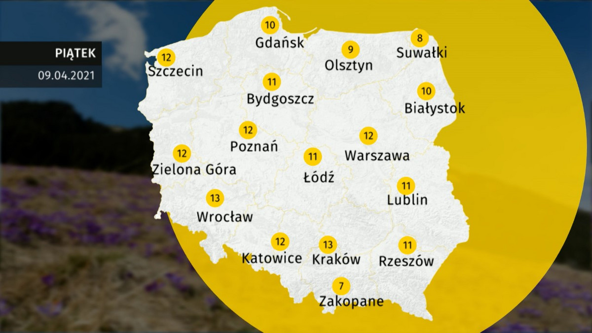 Prognoza pogody dla Polski. Jaka pogoda w piątek 9 kwietnia 2021?